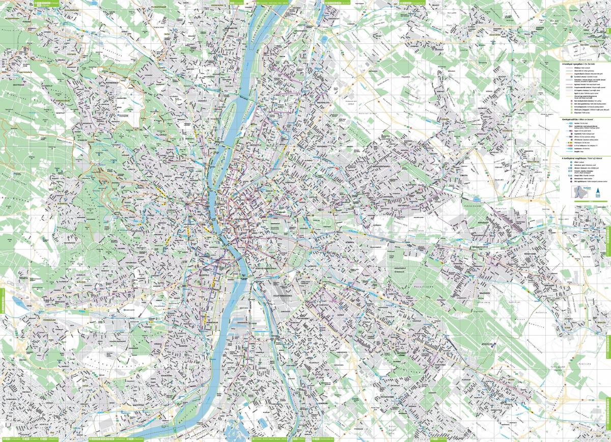 ブダペストの自転車専用道路マップ