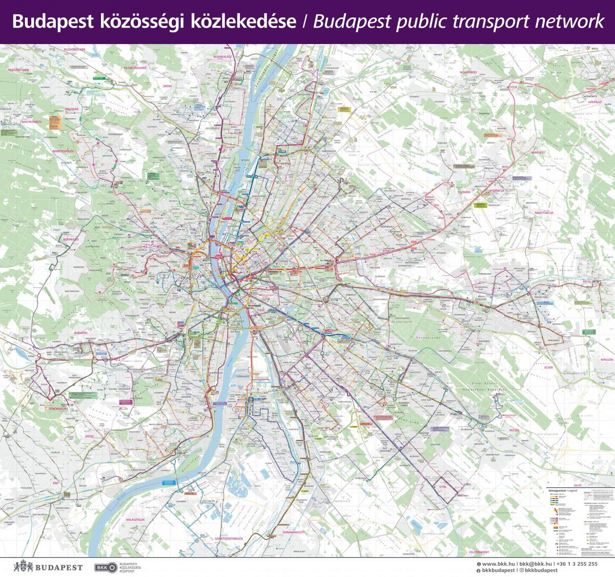 ブダペストの交通地図