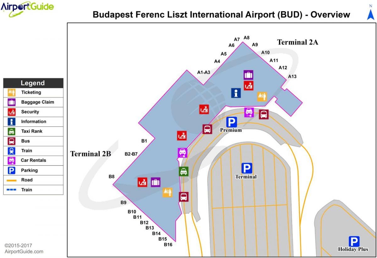 ブダペスト空港ターミナルマップ